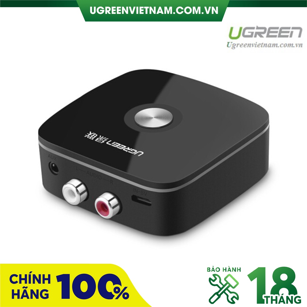 Thiết bị nhận Bluetooth 5.0 Music Receiver cho loa, amply chính hãng Ugreen 30445 Cao cấp