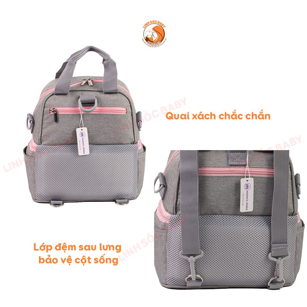 Balo bỉm sữa đa năng cao cấp Mama’s Choice, Balo giữ nhiệt bảo quản sữa mẹ