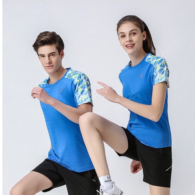 Bộ Đồng Phục Tay Ngắn Thể Thao Thoáng Khí Mau Khô Cho Nam Và Nữ
