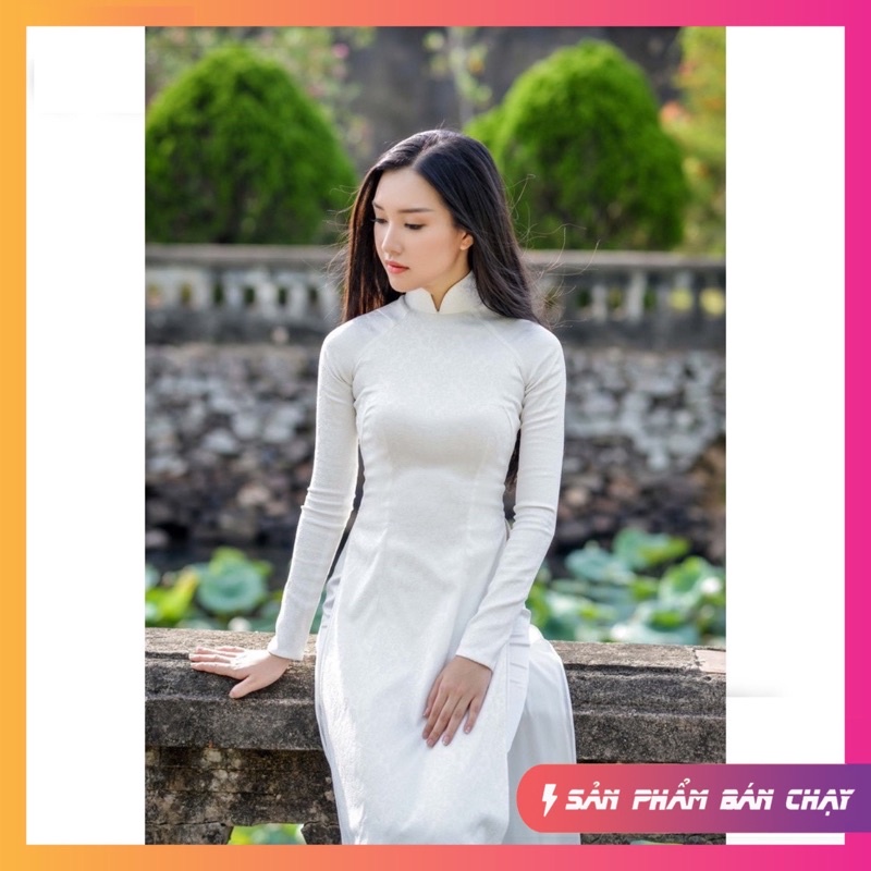 ÁO DÀI TRẮNG SINH VIÊN, HÀNG VẢI LỤA, CHUẨN PHOM | AODAINGUYENLAM