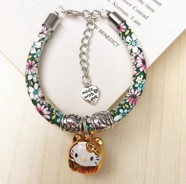 Vòng cổ mèo thần tài kèm chuông