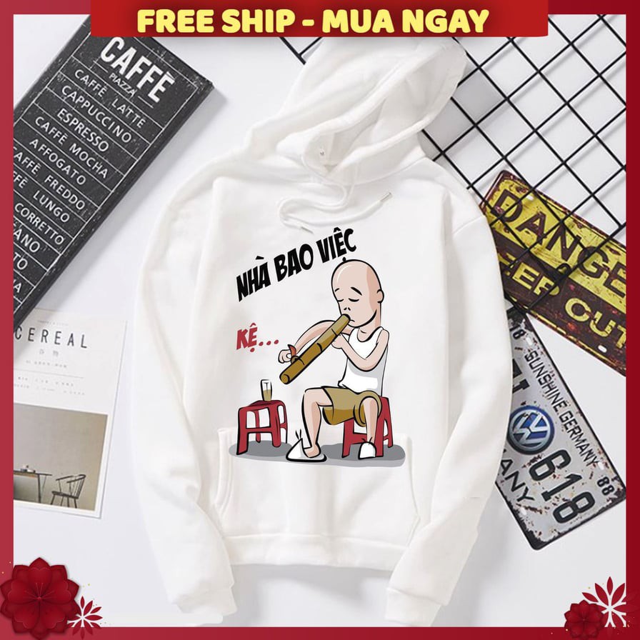 ÁO HOODIE NAM ❤️FREESHIP❤️❤️ĐỔI TRẢ HÀNG NẾU KO VỪA Ý ❤️  VẢI NỈ NHIỀU MÀU ( NHÀ BAO VIỆC ) FREE SIZE DƯỚI 65KG | BigBuy360 - bigbuy360.vn