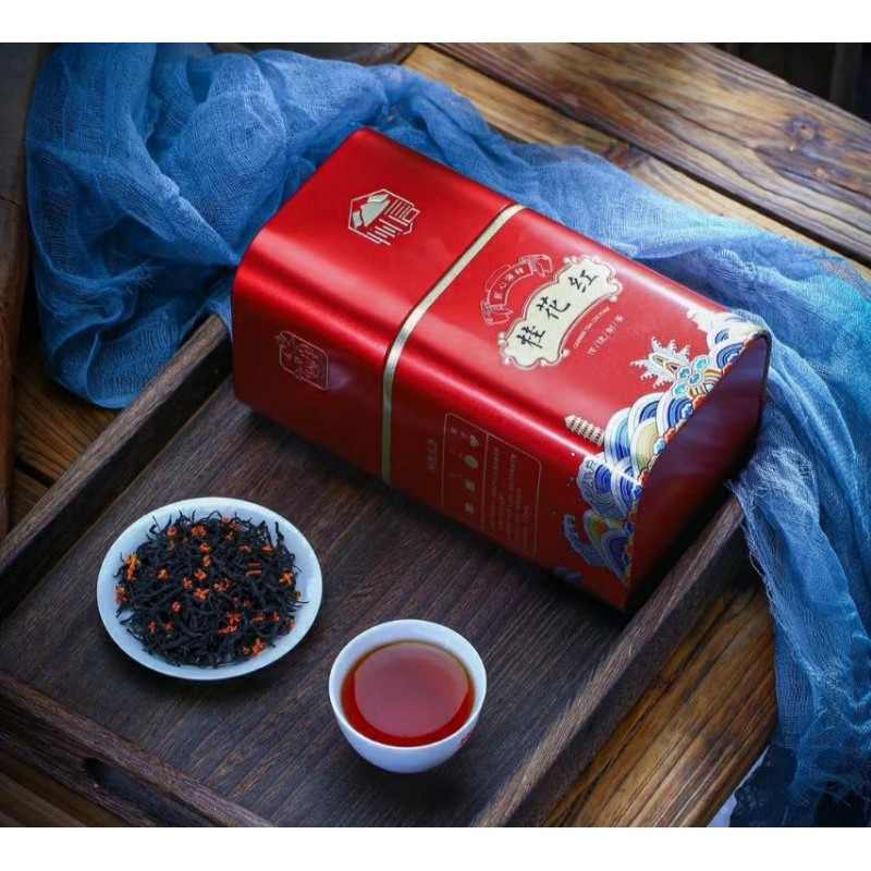 Hồng Trà Quế Hoa- Hộp 250g danh trà Trung Hoa-Món quà biếu sang trọng