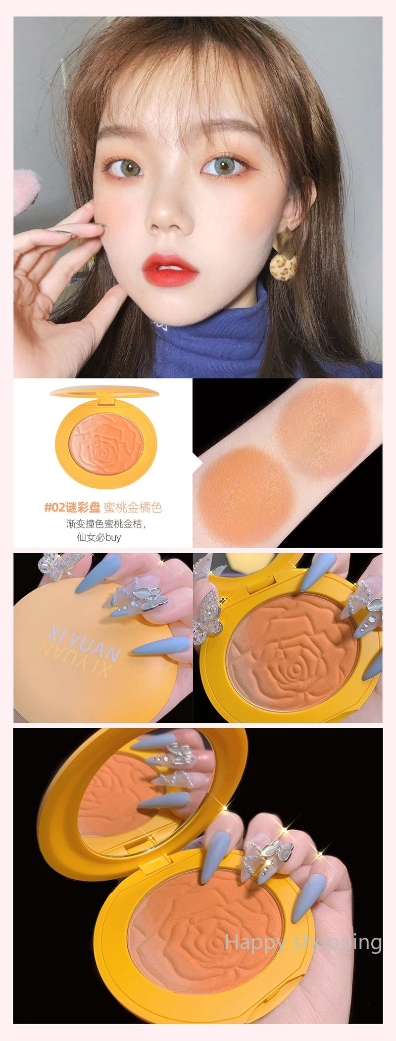 (Hàng Mới Về) Phấn Má Hồng Dạng Nén Xiyuan Trang Điểm Tự Nhiên | BigBuy360 - bigbuy360.vn