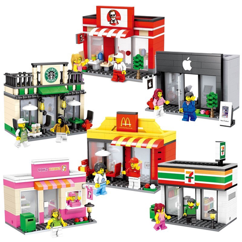 [Mã LIFETOYS1 giảm 30K đơn 99K] Bộ Đồ Chơi Lắp Ráp Mô Hình Lego Kfc 6 Kiểu Dáng Khác Nhau Thú Vị