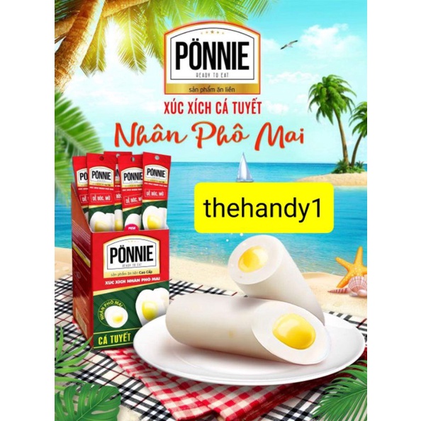 1 cây xúc xích cá tuyết phô mai 45g Ponnie