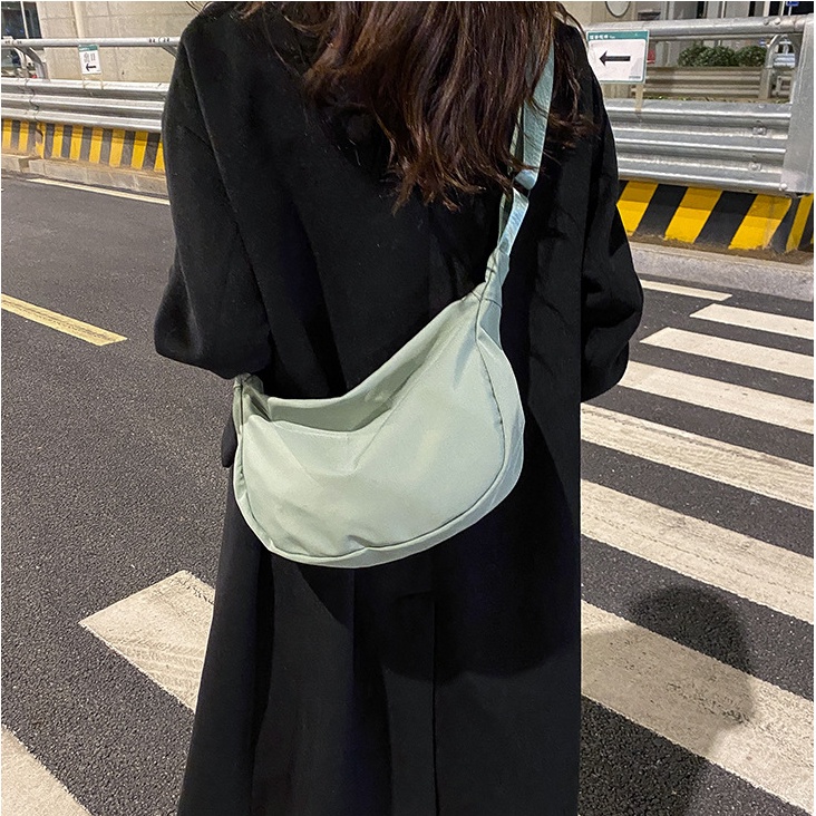 Túi đeo chéo nữ thời trang vải Poly chống nước dáng thuyền phong cách Ulzzang đi chơi chụp ảnh cá tính