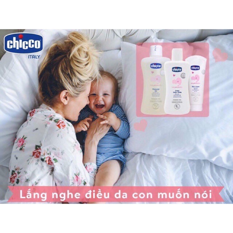 Dầu Mát Xa Chiết Xuất Cám Gạo CHICCO 200ml Chính Hãng Nhập Khẩu Ý