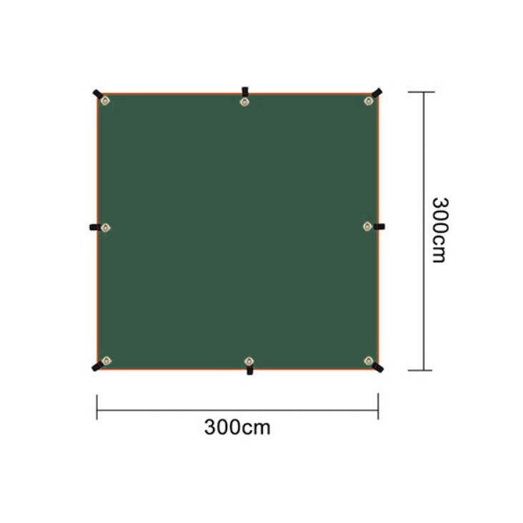 Dù Che Nắng Cách Nhiệt Hiệu Quả xếp gọn du lịch đa năng Oxford 400D 3x3m (full phụ kiện 6 khung + dây cọc)