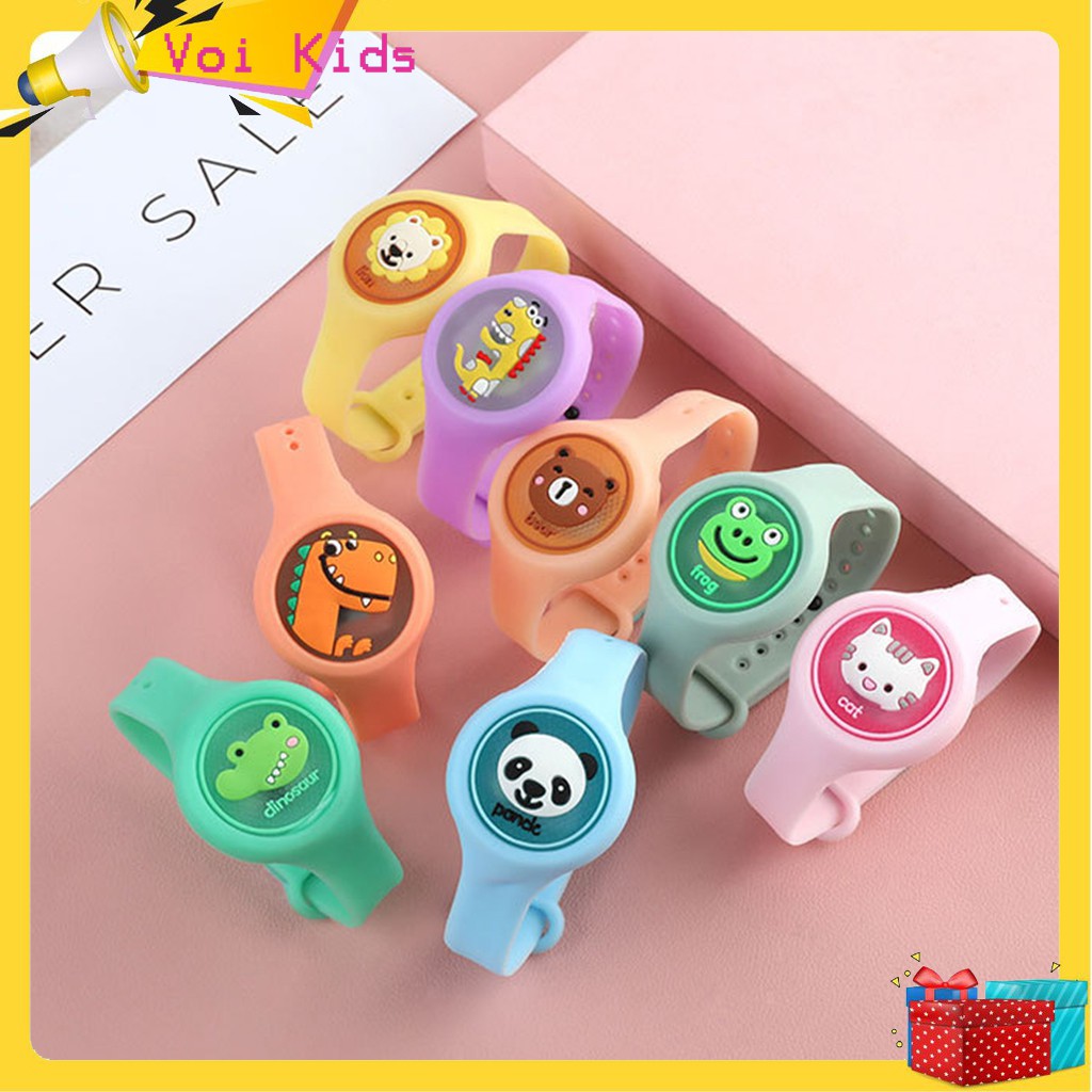Đồng hồ đeo tay tinh dầu chống muỗi có đèn phát sáng cho bé
