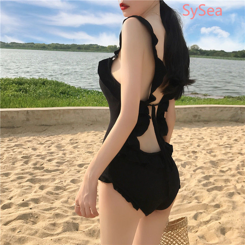 Đồ Bơi Một Mảnh Hở Lưng Phong Cách Hàn Quốc Gợi Cảm Cho Nữ