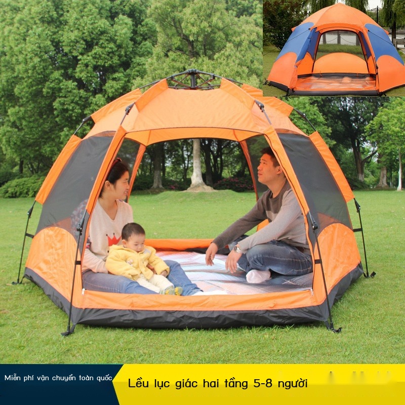 ✷✜Lều Decathlon thiết bị cắm trại gấp di động ngoài trời cung cấp hoàn toàn tự động làm dày chống mưa cho trẻ em trong n