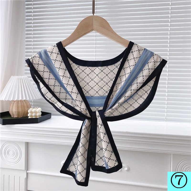 Áo Choàng Cổ Bằng Lụa Lạnh Thắt Nút Bảo Vệ Cổ Chống Nắng Phong Cách Hàn Quốc Thời Trang Xuân Hè Cho Nữ