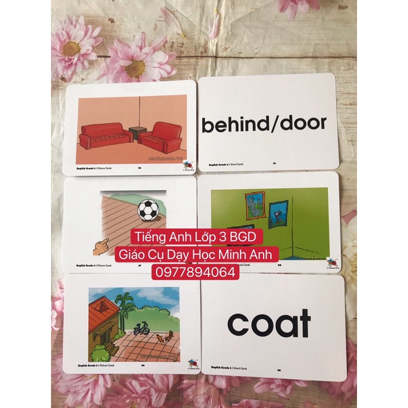 FLASHCARD TIẾNG ANH LỚP 3 - BGD - 149  Thẻ hai mặt( C300 cán bóng)