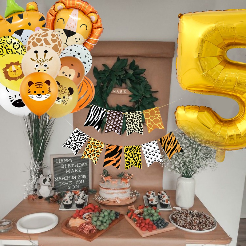 Bộ 15 Bong Bóng Latex Hình Động Vật Màu Vàng Dùng Trang Trí Tiệc Sinh Nhật/Sân Vườn/Làm Quà Sinh Nhật Cho Bé
