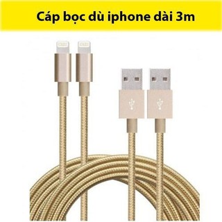 Cáp sạc bọc dù chống đứt dài 1m - Hot