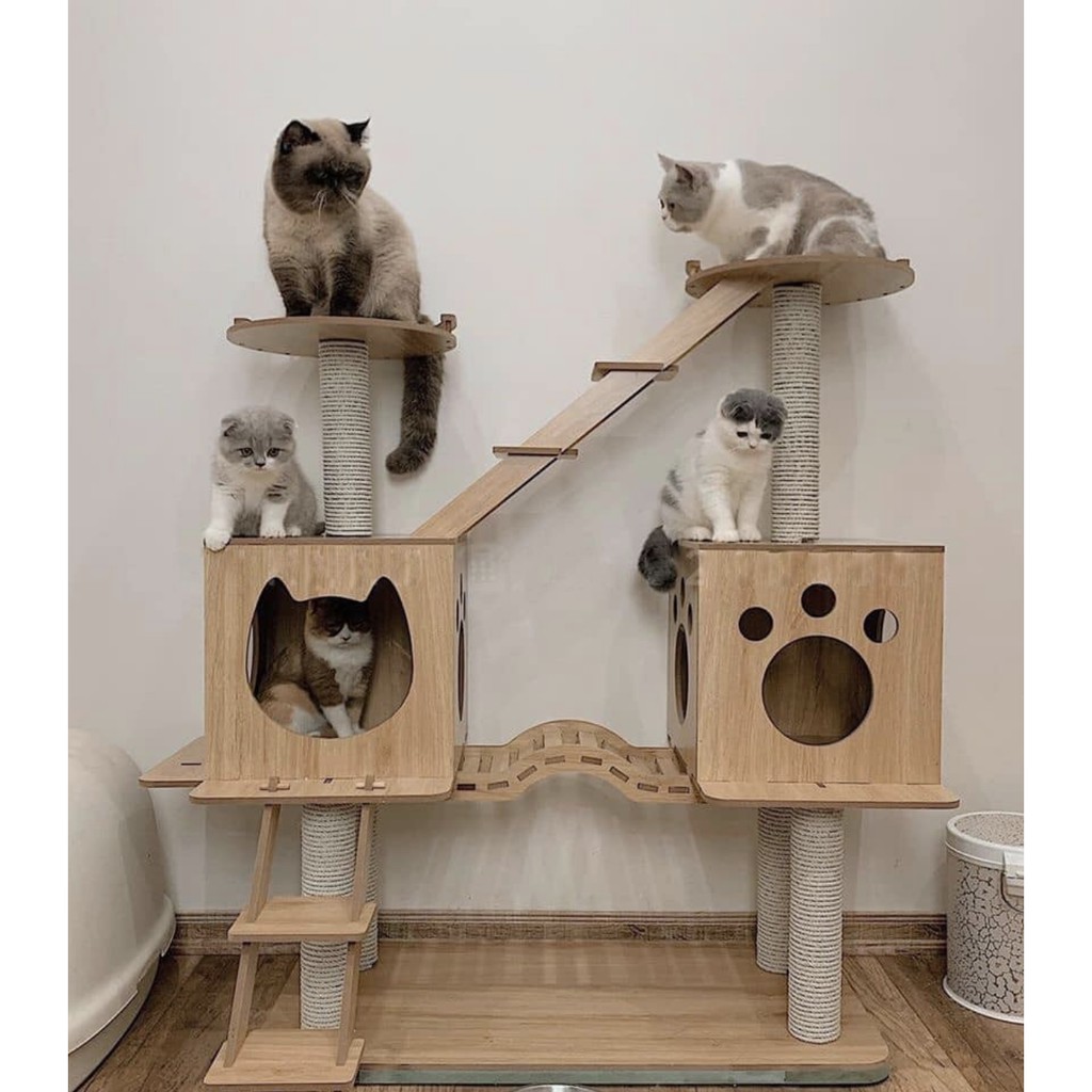 Nhà cây siêu to cho mèo -Cat tree (Có sẵn)