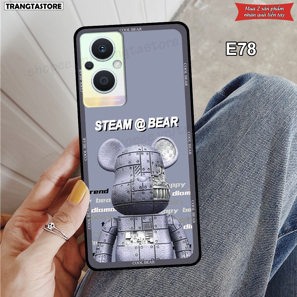 Ốp Oppo Reno 7 4G / Reno 7 5G (Reno7 5G) / Reno 7Z 5G (Reno7 Z 5G)  in hình gấu Bearbrick,Metal Style,Doremon siêu dễ th