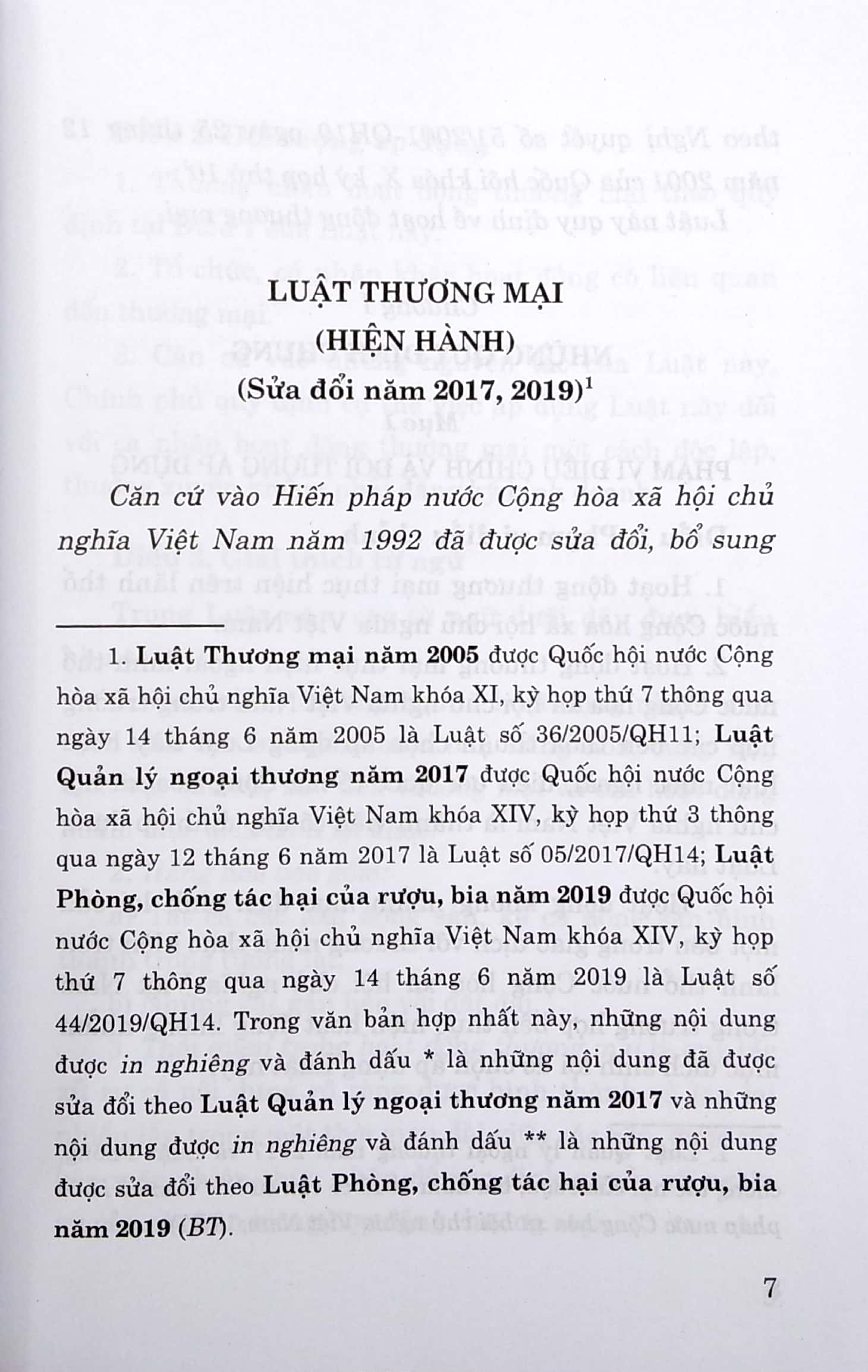 Sách Luật Thương Mại (Hiện Hành) (Sửa Đổi Năm 2017, 2019) | WebRaoVat - webraovat.net.vn