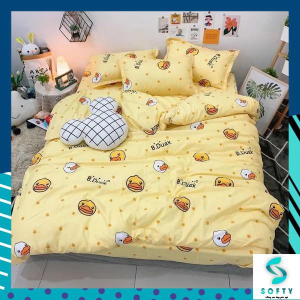 Trọn bộ chăn ga gối Poly Cotton Hình Vịt con cao cấp.
