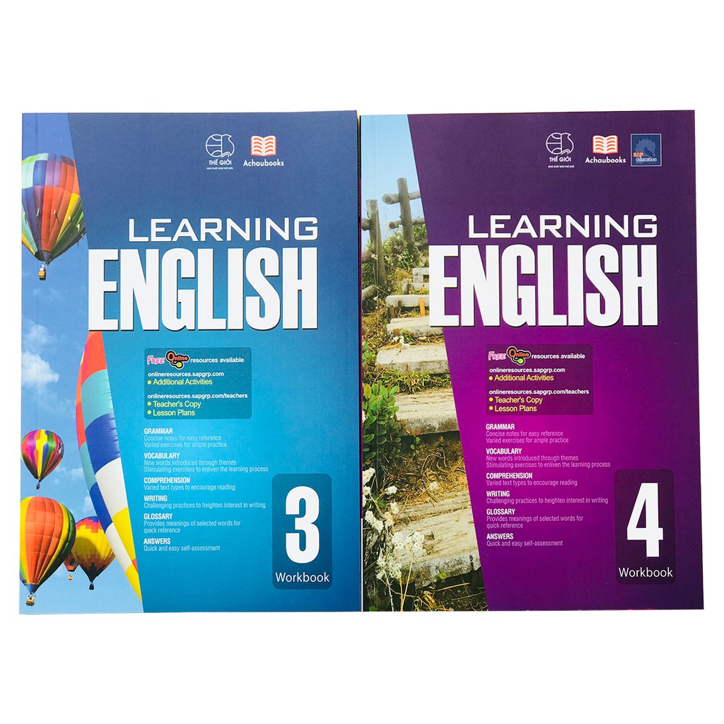 Sách: Learning English - Tiếng Anh Lớp 3 và Lớp 4 ( 8 - 10 tuổi )