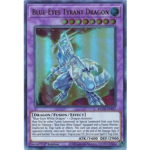 Thẻ bài Yugioh - TCG - Blue-Eyes Tyrant Dragon / BACH-EN037'