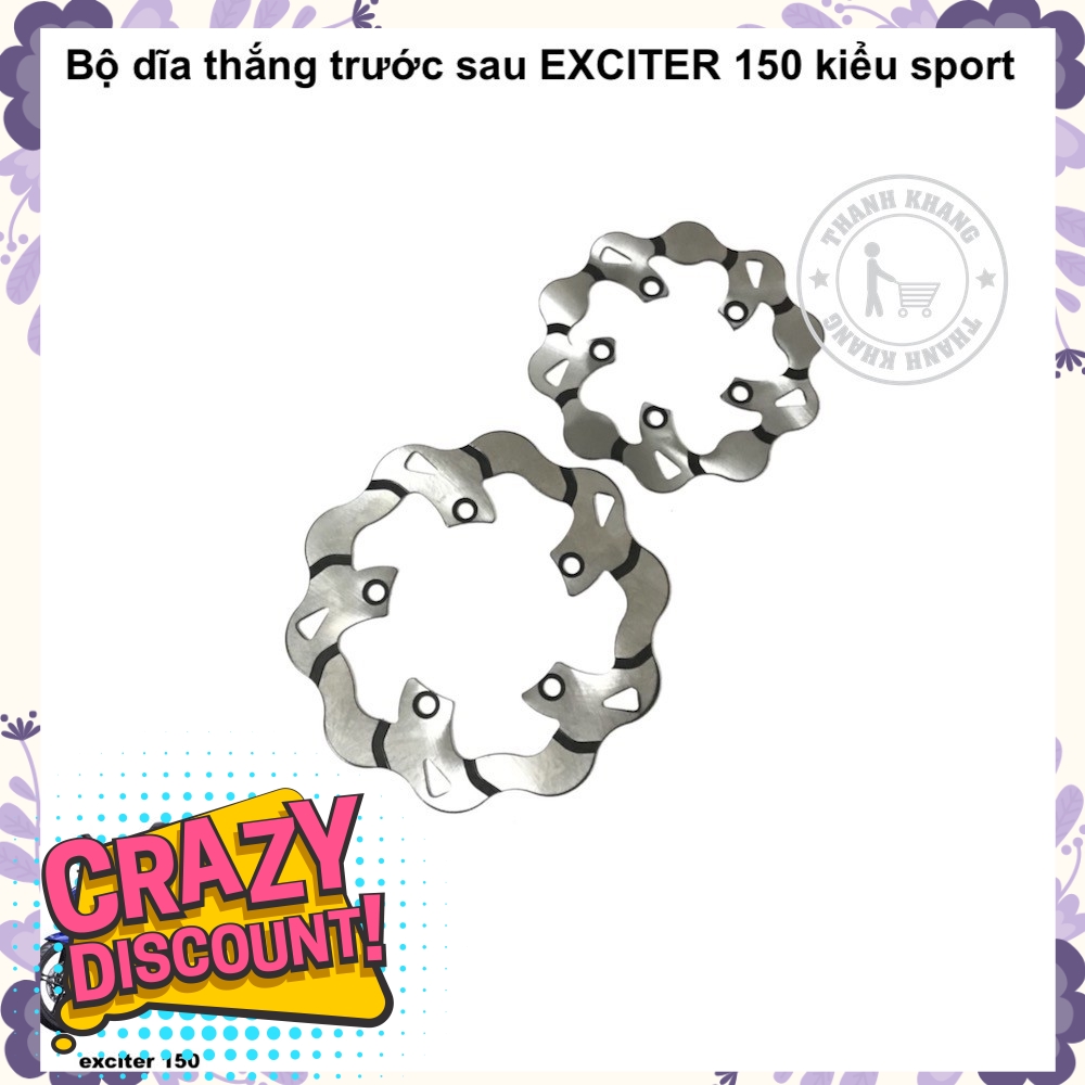 Dĩa thắng trước sau dành cho Exciter 150 kiểu sport Thanh Khang 006001400