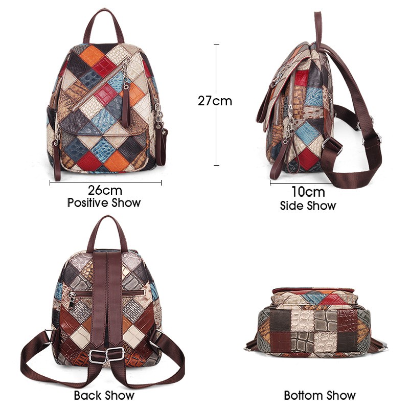 Balo Cobbler Legend 05310402-1 bằng da thật chống nước phong cách vintage thời trang cho nữ