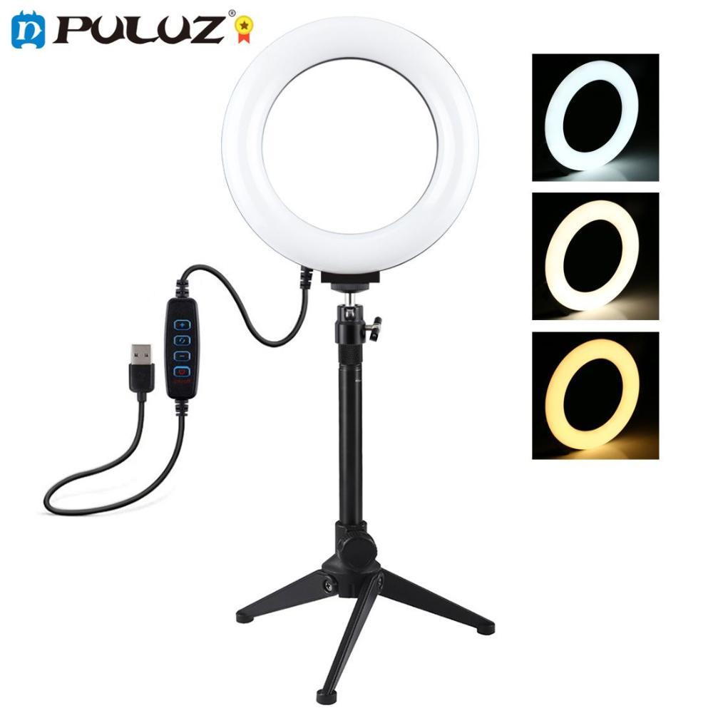 Vòng Đèn LED 4.7 / 6.2 inch Gắn Giá Đỡ Ba Chân Hỗ Trợ Chụp Ảnh Selfie Cho YouTube Tik Tok