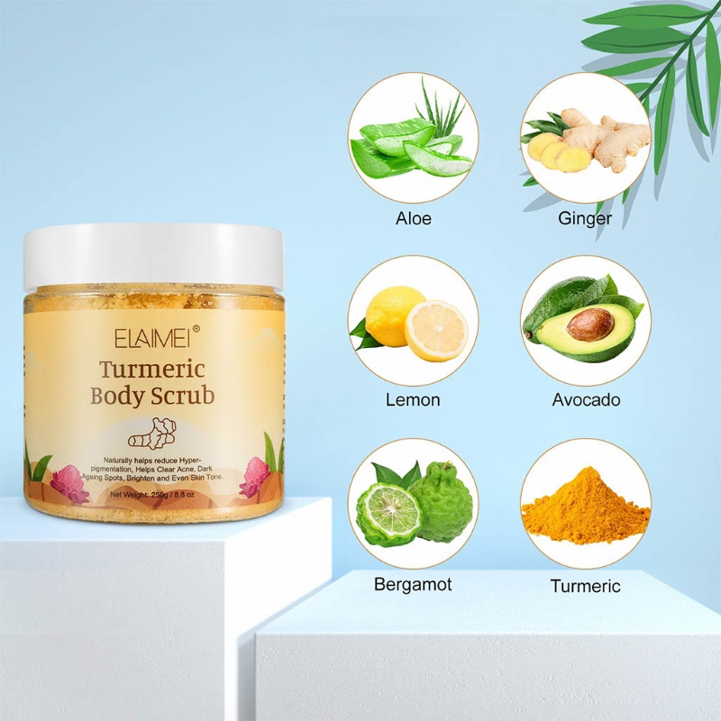 Tẩy Tế Bào Chết Toàn Thân YOUYO Turmeric Và Muối Tự Nhiên Giúp Loại Bỏ Da Chết Và Mụn Đầu Đen