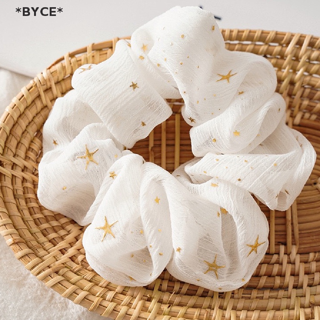 Dây Cột Tóc Cao Su Co Giãn In Họa Tiết Màu Sáng Ngọt Ngào Cho Nữ