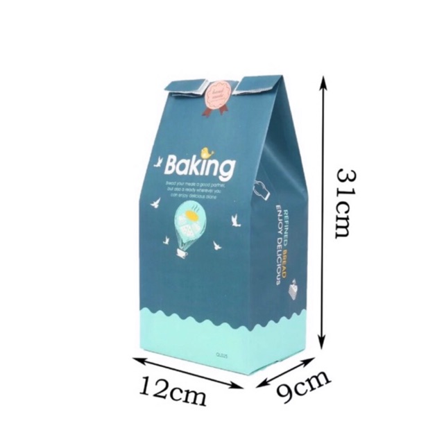 10 túi đựng bánh mì hoa cúc baking