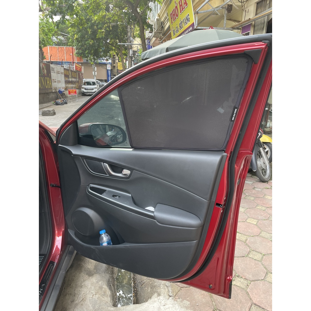 Rèm che nắng ô tô NAM CHÂM theo xe Hyundai Kona ⚡ HÀNG LOẠI 1 - LƯỚI DÀY ⚡ - Combo 4 tấm chắn nắng - VIỆT NAM SẢN XUẤT