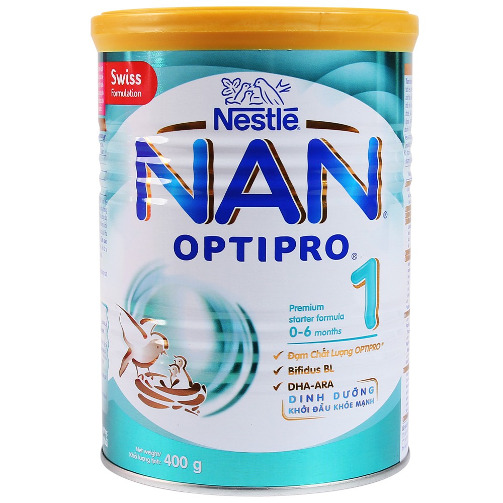 Sữa Nan Optipro 1, Cho Trẻ 0-6 Tháng, Lon 400g