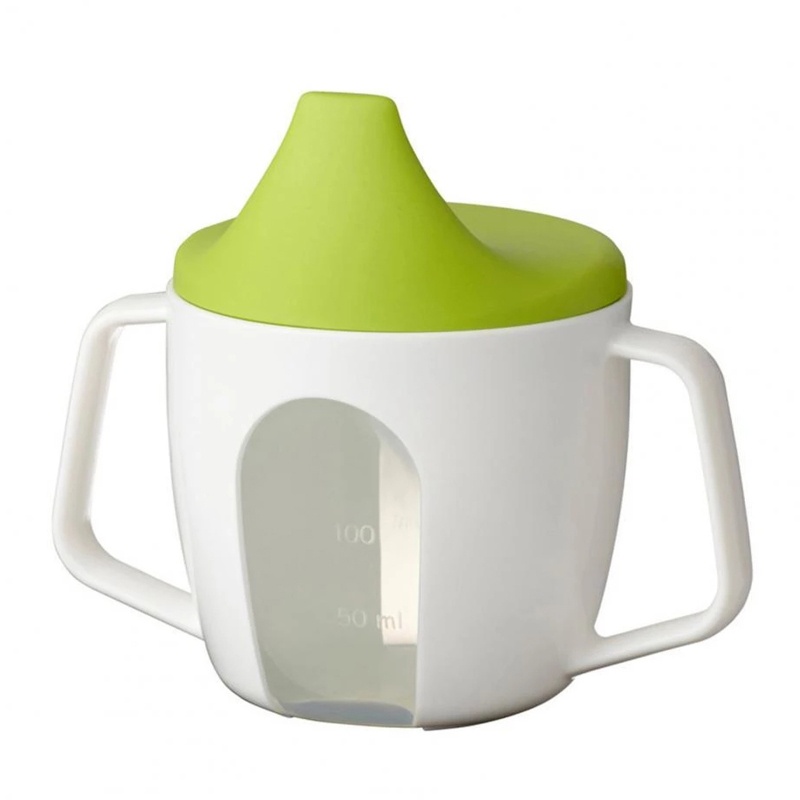 Bình Uống Nước Bằng Silicone Có Tay Cầm Và Ống Hút Dành Cho Bé Sơ Sinh
