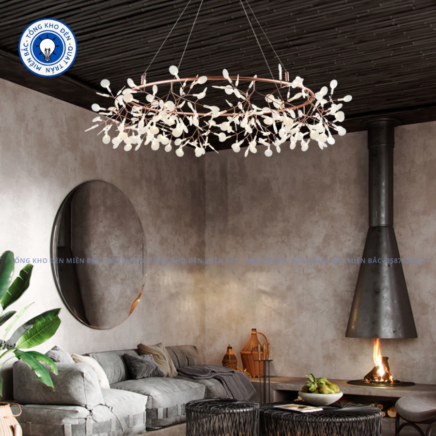 Chùm Pha Lê Trang Trí Phòng Khách Cao Cấp Bảo Hành 24 Tháng