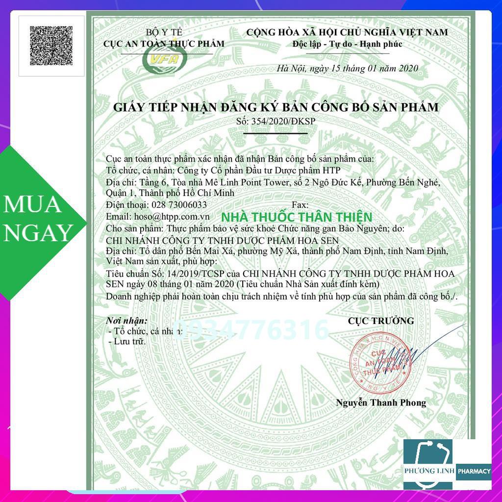 Chức Năng Gan Bảo Nguyên – Hỗ trợ tăng cường chức năng gan (Hộp 3 vỉ x 10 viên)