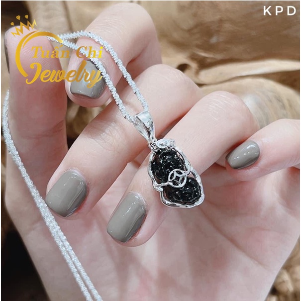 ⚡MẪU MỚI⚡ Dây Chuyền Nữ Kết Hợp Mặt Tỳ Hưu Đá Phong Thủy, Chiêu Hút Tài Lộc