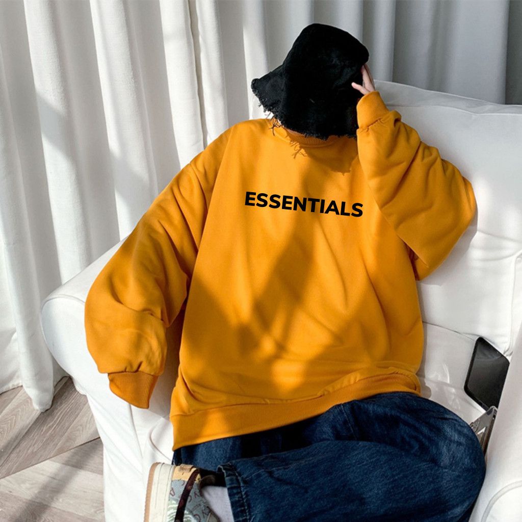 Áo khoác Hoodie nam nữ sweater in chữ Essentials thời trang Hàn Quốc cho đông xuân | BigBuy360 - bigbuy360.vn