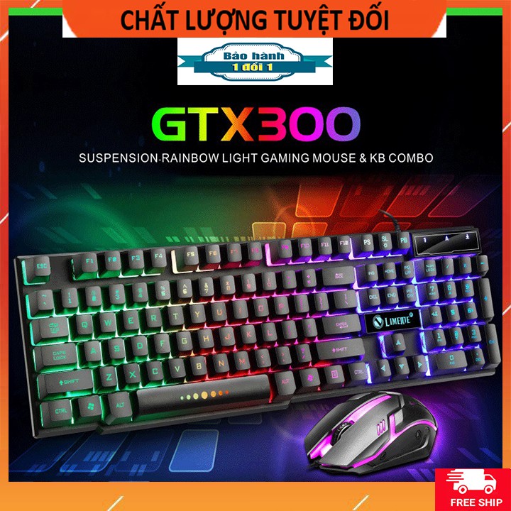 [Tặng lót chuột w3] Combo chuột và bàn phím GTX 300 chuyên game giá rẻ ( Bảo hành 3 tháng )