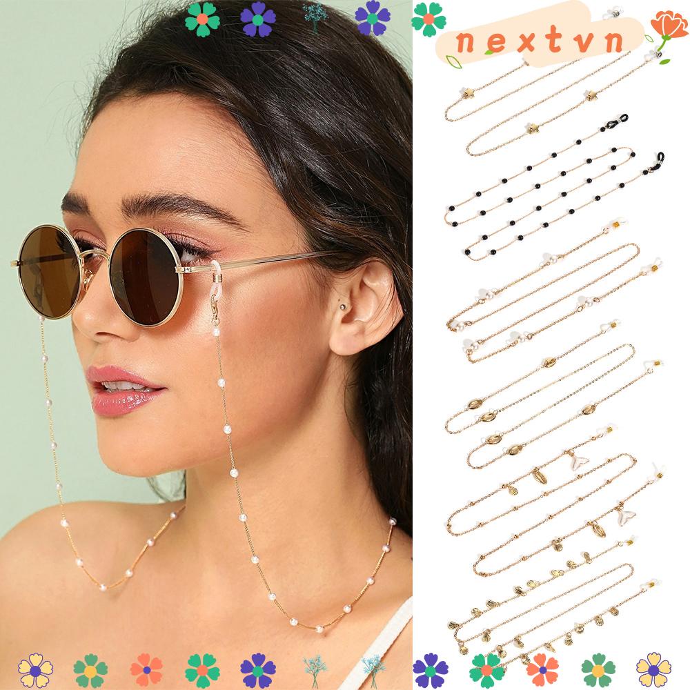 Dây Đeo Mắt Kính Đính Ngọc Trai Giả Thời Trang Chống Trượt