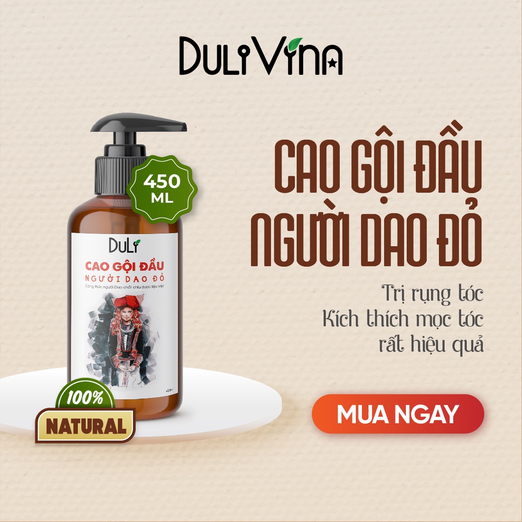 CAO DẦU GỘI THẢO DƯỢC DULIVE NGƯỜI DAO ĐỎ - 450ML NGỪA RỤNG TÓC