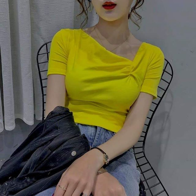 Áo kiểu nhún bên