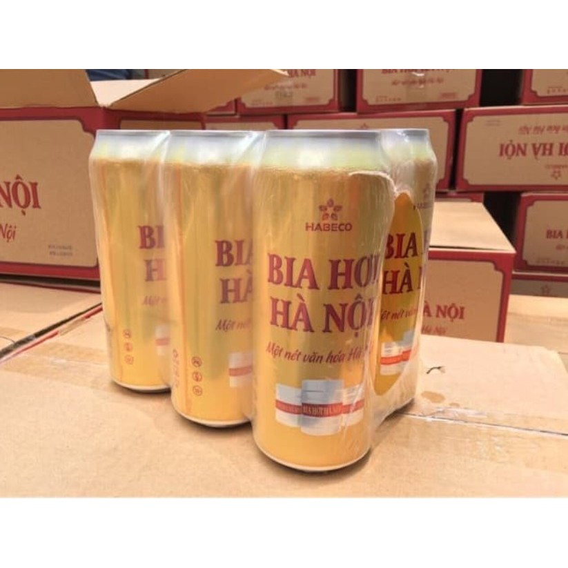 Thùng 24 Lon Bia Hơi Hà Nội Lon 500ml