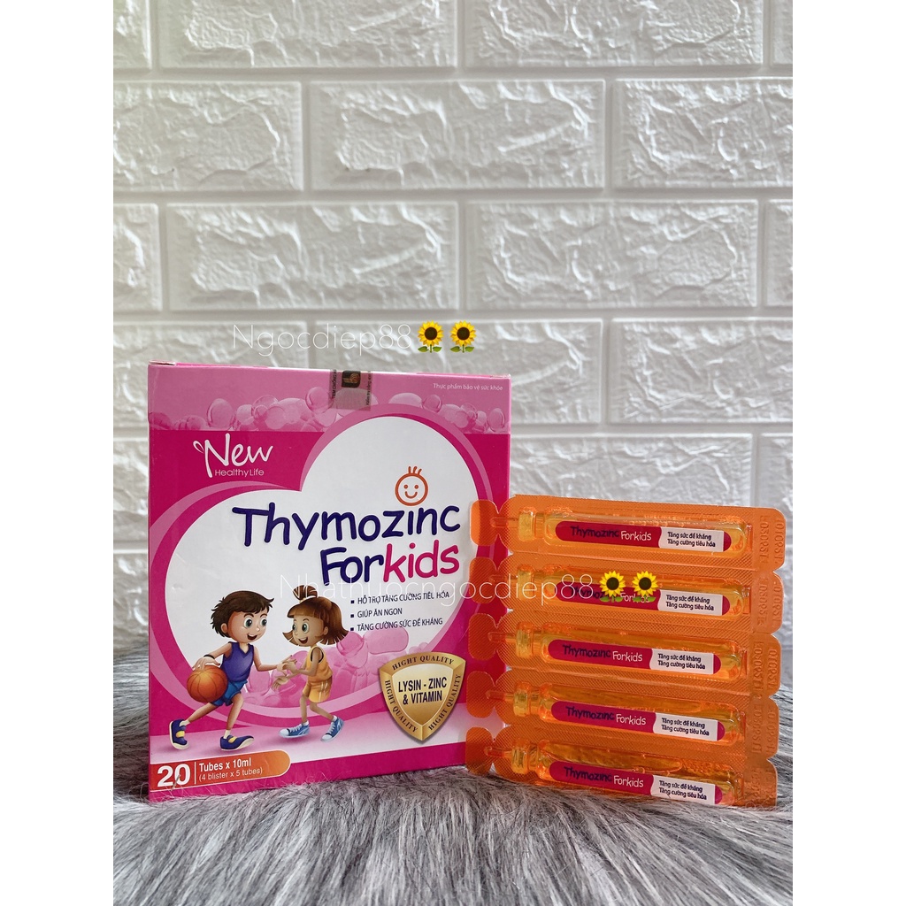 THYMOZINC FORKIDS hộp 20 ống giúp bé ăn ngon tăng sức đề kháng