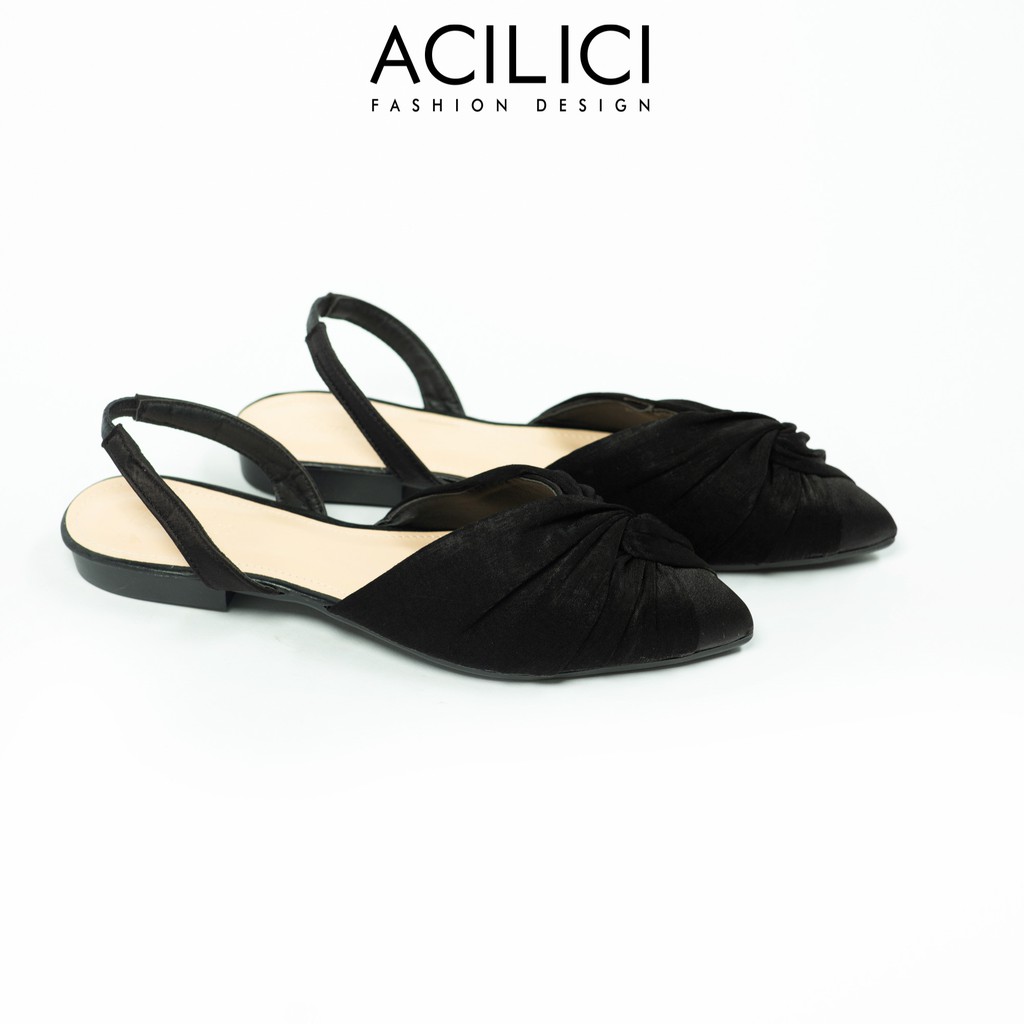 Giày sandal nữ ACILICI thời trang, giày búp bê nữ xoắn lụa satin mũi nhọn đế bệt fom chuẩn size mang êm chân_TC033 | BigBuy360 - bigbuy360.vn