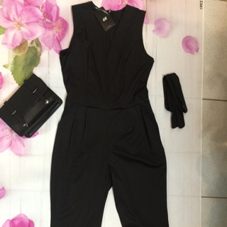 Jumsuit cổ V đắp chéo (còn hồng)