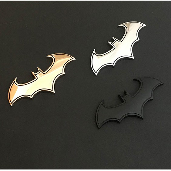 Logo batman Ba Chiều Bằng Kim Loại Dán Trang Trí Thân Xe Hơi