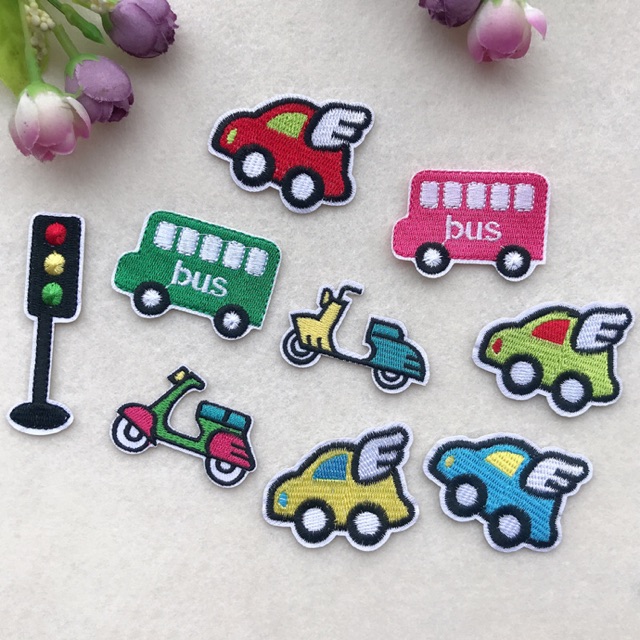 Sticker Ủi, Miếng Patch Ủi Trang Trí Quần Áo Mẫu Xe