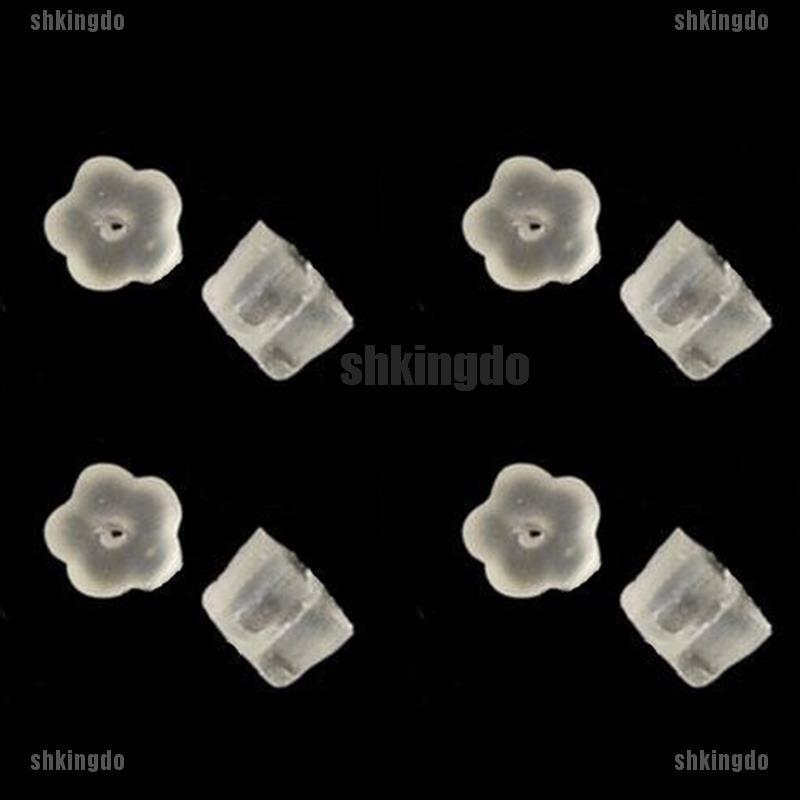 Set 100 Nút Chặn Khuyên Tai Hình Bông Hoa Dễ Thương